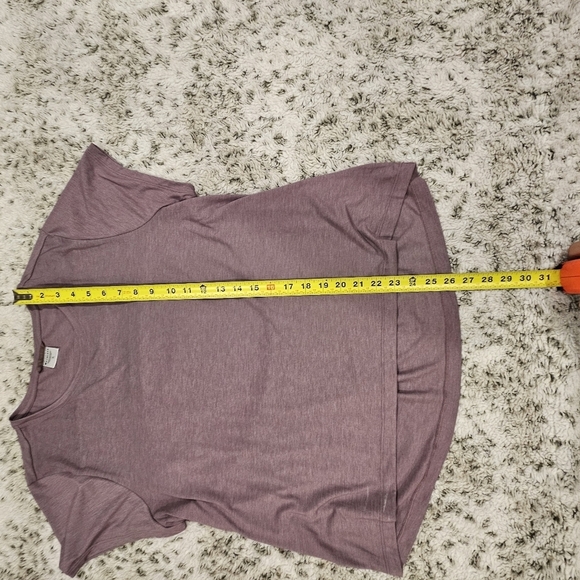 Athleta Air Out Cinch Tee XL Purple Top Open Back T-Shirt Workout Gym Athleisure - Picture 6 of 8